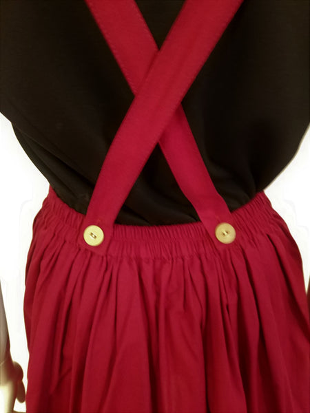 Red skirt with suspenders - Nili`s