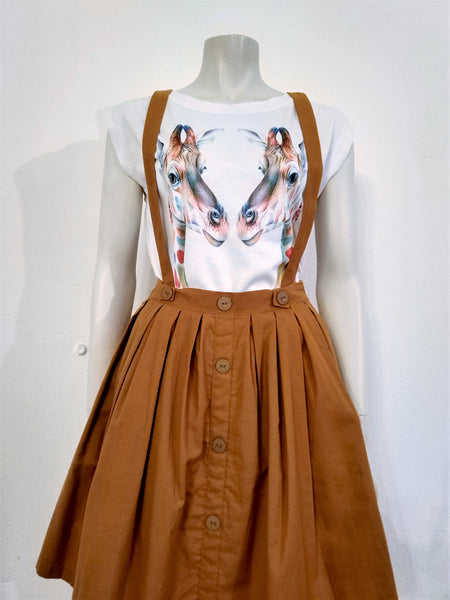 Yellow skirt with suspenders - Nili`s