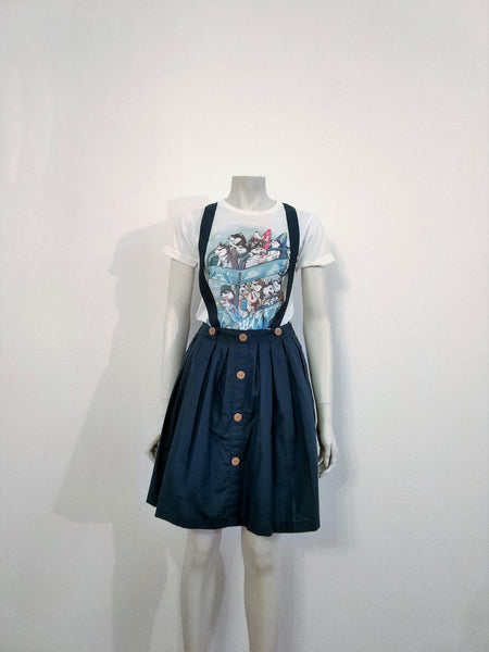 Blue skirt with suspenders - Nili`s