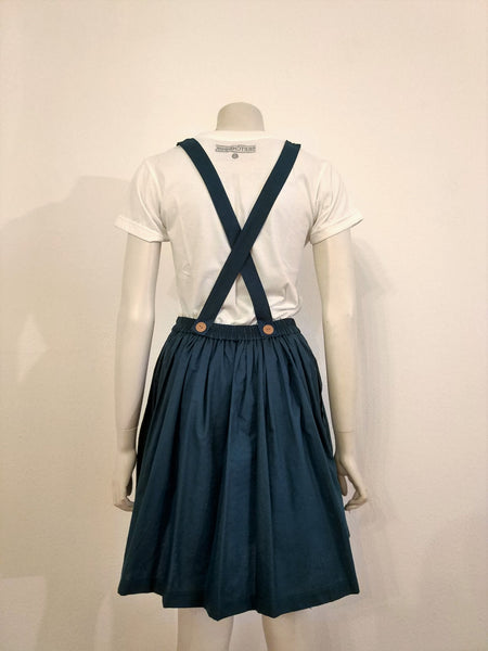 Blue skirt with suspenders - Nili`s