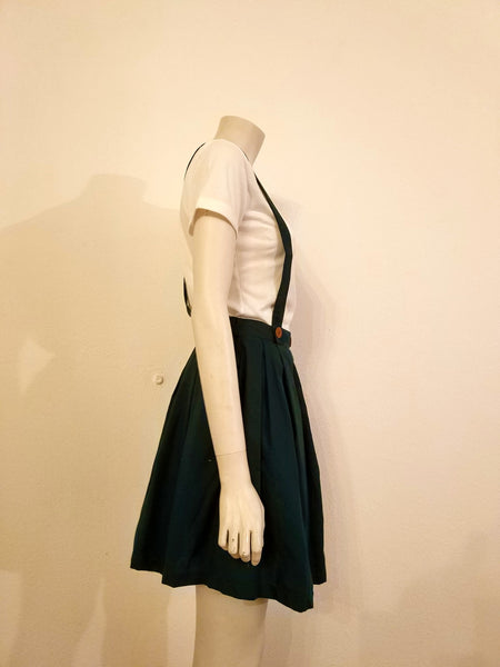 Green skirt with suspenders - Nili`s