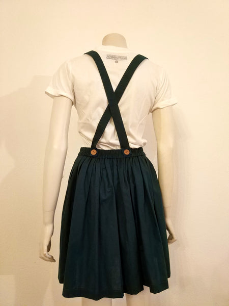 Green skirt with suspenders - Nili`s