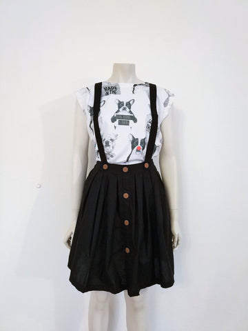 Black skirt with suspenders - Nili`s