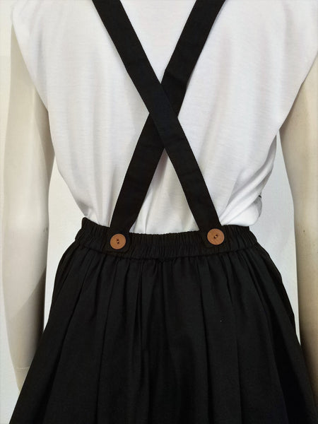 Black skirt with suspenders - Nili`s