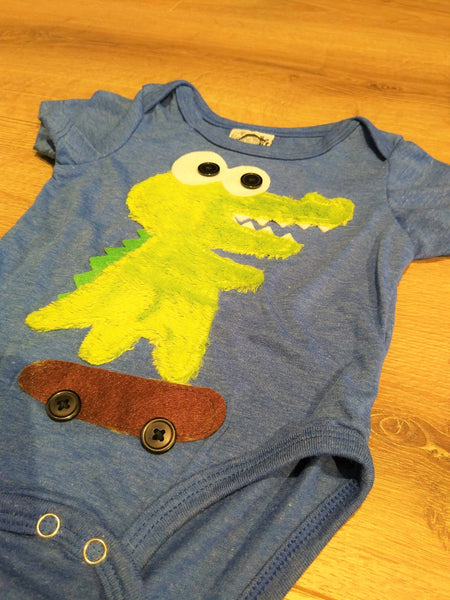 Crock on skateboard - Nili`s