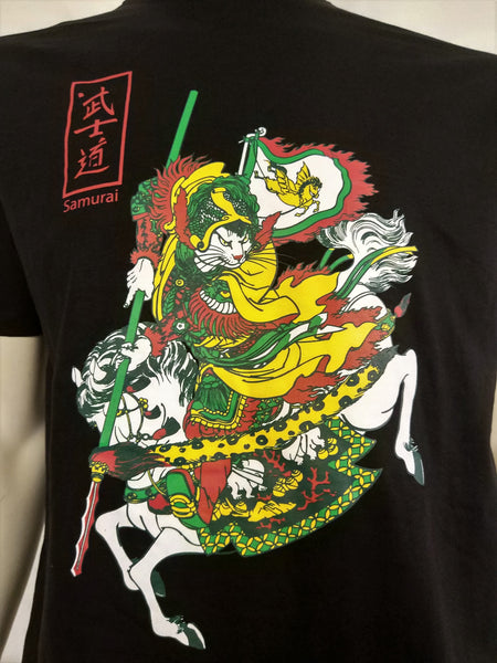 Samurai Cat on horse